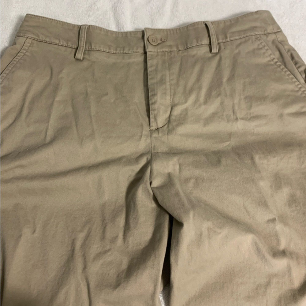 Khaki‎ Straight Leg Chino Pants Womens 14 casual slacks Business Casual Straight - Picture 6 of 13